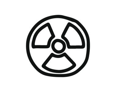 web ve app için tasarlanmış tasarlamak, radyoaktif simgesi el çekilmiş