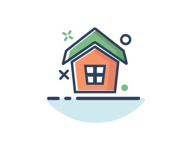 ev simgesini satır web ve app için tasarlanmış tasarlamak, dolu