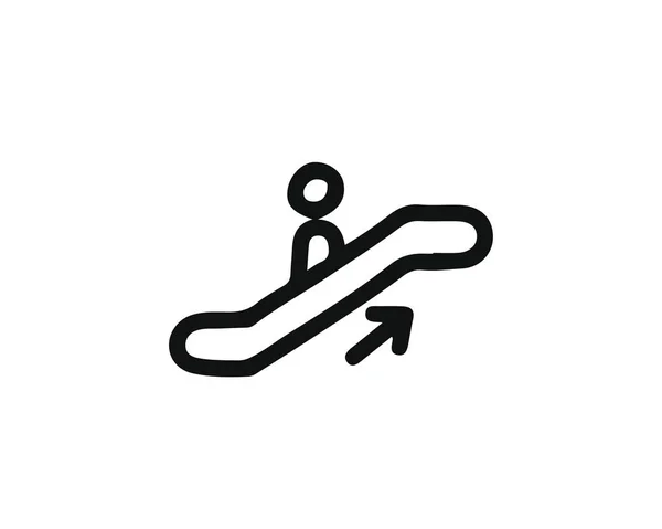 Escalator Icon Drawn Design Illustration Designed Web App — стоковый вектор