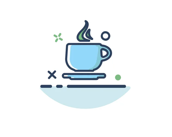 Koffie Pictogram Lijn Gevuld Ontwerp Illustratie Ontworpen Voor Web App — Stockvector