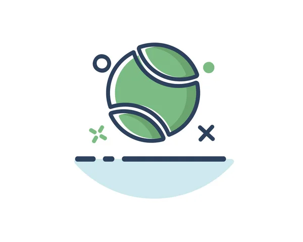 Tennis Ikonen Linje Fylld Design Illustration Utformad För Webb Och — Stock vektor