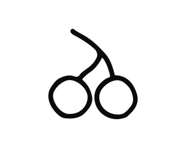 kiraz meyve simgesini elle çizilmiş tasarlamak, Web ve uygulama için tasarlanmış