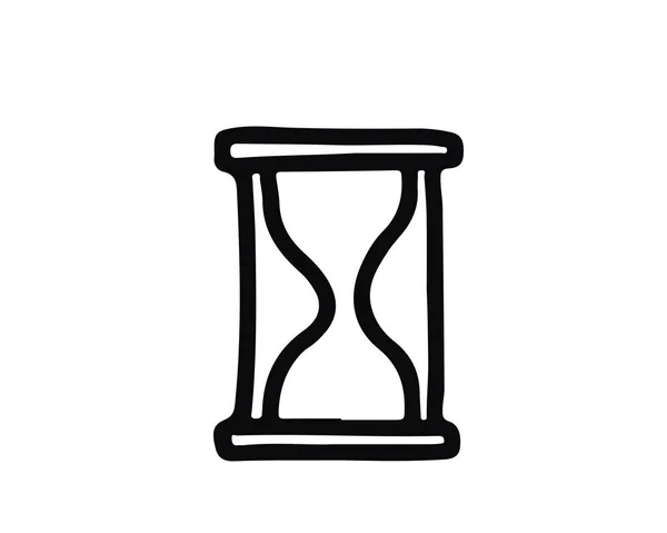 Hourglass Hand Drawn Icon Designed Web App — Stock Vector