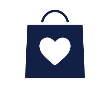 aşk çanta glif simgesi, Web ve uygulama için tasarlanmış