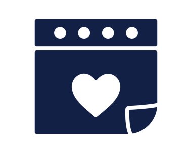 Düğün tarihi glif simgesi, Web ve uygulama için tasarlanmış