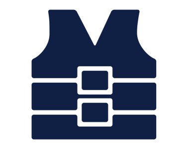 can yeleği glif simgesi, Web ve uygulama için tasarlanmış