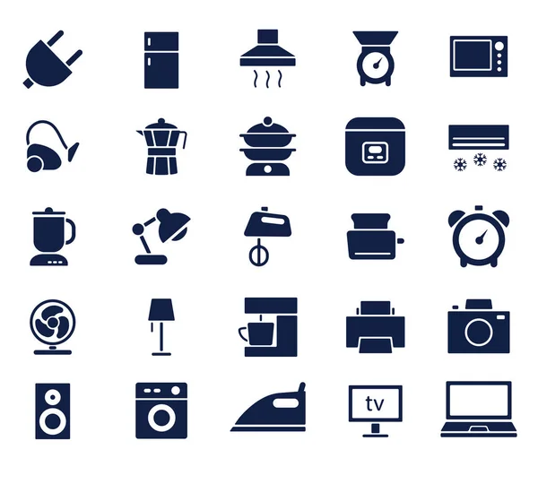 Haushalts Glyphen Icon Set Entwickelt Für Web Und Apps — Stockvektor
