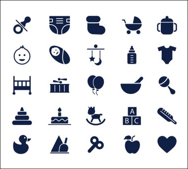 Bebek simge seti, glif simgesi, serin simge, sevimli simgesi, oyuncak simgesi tasarım, ücretsiz simge, simge paketi, app simgesi tasarım