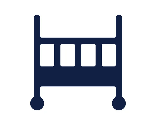 Babybett Symbol Glyphen Symbol Cooles Symbol Niedliches Symbol Iconpack App — Stockvektor