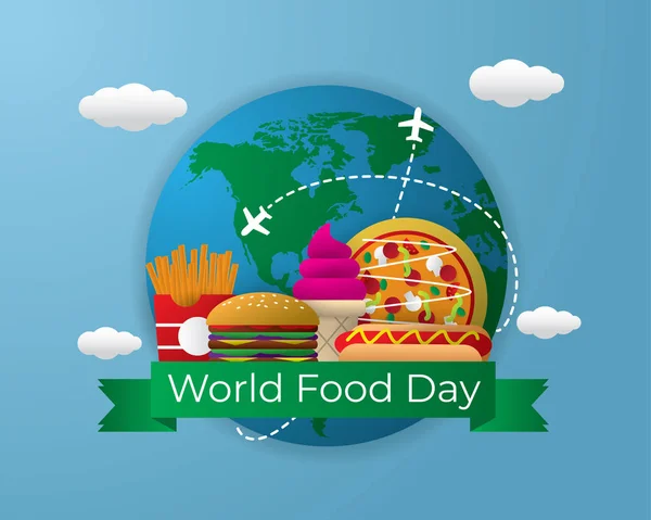 Dünya Gıda günü gıda gün illüstrasyon Dünya Gıda Günü vektör