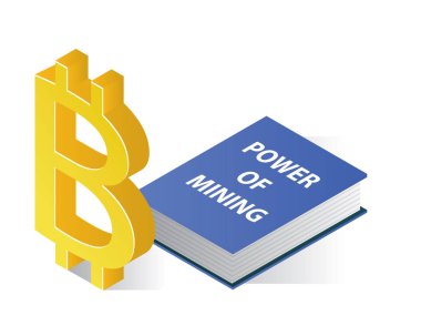 Mexico blok zinciri kavramına sahip bitcoin izometrik simgeleri, güvenli bitcoin, kripto para madenciliği, başlangıç projesi izole vektör çizimi