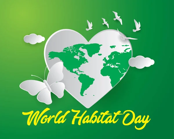 world habitat day illustration world habitat day illustration vector world habitat day paper art illustration vector