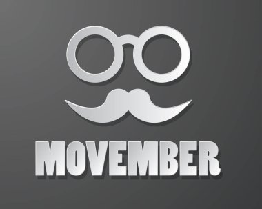 Movember illüstrasyon vektör, bıyık kağıt sanat illüstrasyon vektör, movember illüstrasyon vektör