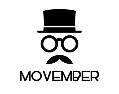 Movember illüstrasyon vektör, bıyık siluet illüstrasyon vektör, movember illüstrasyon vektör