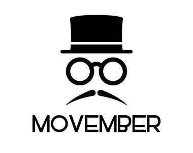 Movember illüstrasyon vektör, bıyık siluet illüstrasyon vektör, movember illüstrasyon vektör