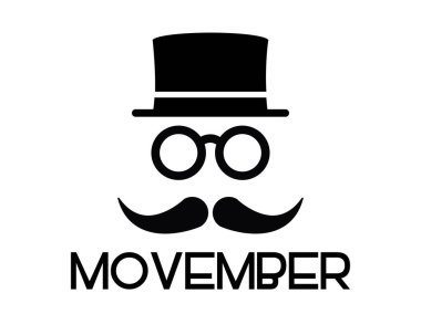 Movember illüstrasyon vektör, bıyık siluet illüstrasyon vektör, movember illüstrasyon vektör