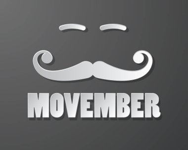 Movember illüstrasyon vektör, bıyık kağıt sanat illüstrasyon vektör, movember illüstrasyon vektör