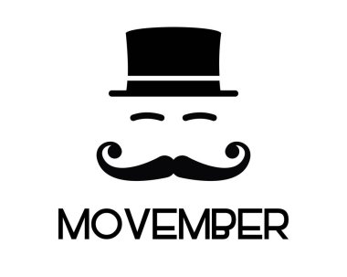 Movember illüstrasyon vektör, bıyık siluet illüstrasyon vektör, movember illüstrasyon vektör