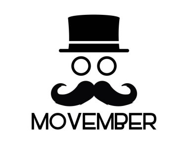 Movember illüstrasyon vektör, bıyık siluet illüstrasyon vektör, movember illüstrasyon vektör