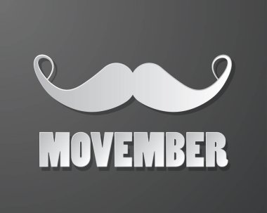 Movember illüstrasyon vektör, bıyık kağıt sanat illüstrasyon vektör, movember illüstrasyon vektör