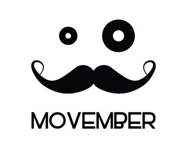 Movember illüstrasyon vektör, bıyık siluet illüstrasyon vektör, movember illüstrasyon vektör