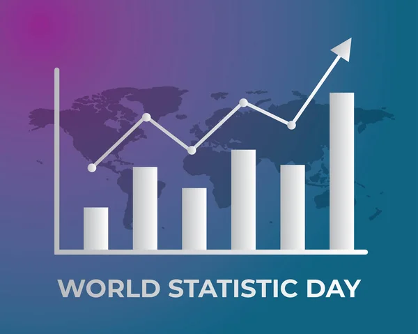 Wereld Statistiek Dag Illustratie Wereld Statistiek Dag Illustratie Vector Statistiek — Stockvector