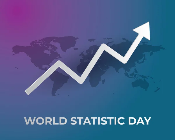 Wereld Statistiek Dag Illustratie Wereld Statistiek Dag Illustratie Vector Statistiek — Stockvector