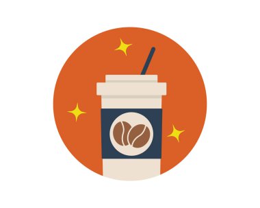 kahve modern düz simgesi illüstrasyon vektör, İçecek düz simgesi illüstrasyon vektör, kahve içecek modern düz simgesi illüstrasyon vektör