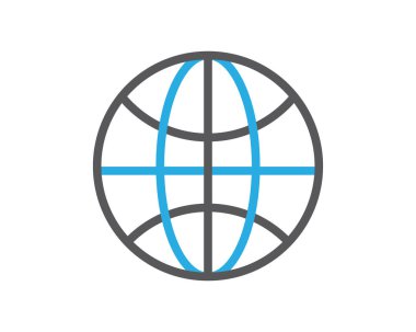 küre hat illüstrasyon simge vektör, illüstrasyon küre simge vektör, dünya çizgi Web sitesi illüstrasyon simge vektör