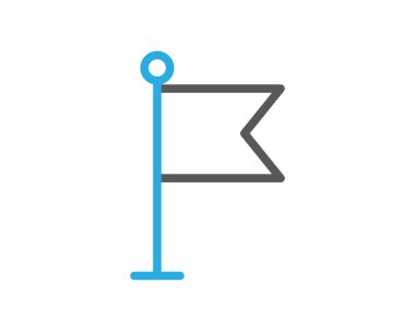 Bayrak simgesini illüstrasyon vektör, bayrak simgesi illüstrasyon vektör hat, bayrak Web sitesi illüstrasyon simge vektör hat