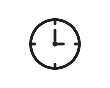 Saat hat illüstrasyon simge vektör, zaman simge tasarlamak, zaman saati simgesi Web sitesi illüstrasyon simge vektör