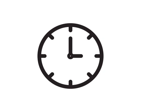 Uhr Linie Symbol Illustration Vektor Zeit Symbol Illustration Uhrzeit Symbol — Stockvektor