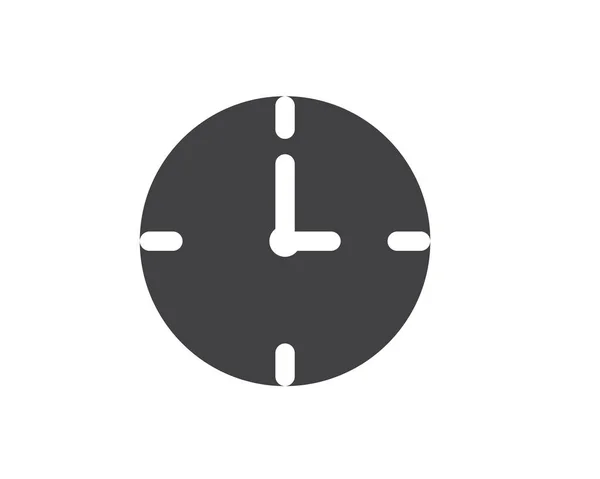 Reloj Glifo Sólido Icono Ilustración Vector Tiempo Icono Ilustración Diseño — Archivo Imágenes Vectoriales
