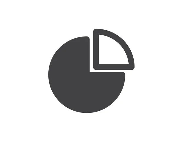 Pie Chart Glyph Solid Icon Illustration Vektor Pie Chart Icon — Stockvektor
