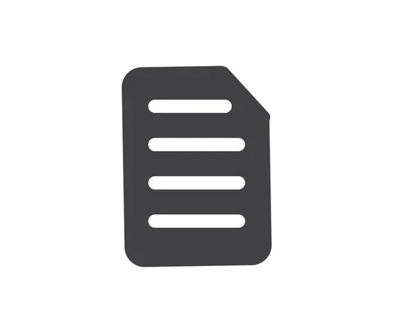 Fichier Document Glyphe Icône Solide Illustration Vecteur Fichier Document Icône — Image vectorielle