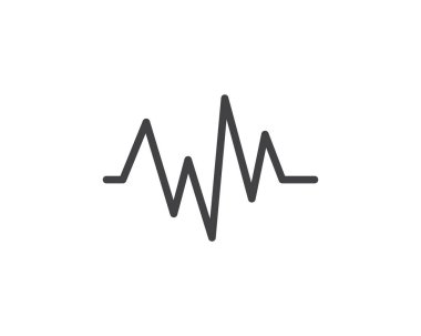 kalp atışı hat illüstrasyon simge vektör, kalp atışı simgesi illüstrasyon tasarım