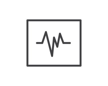 kalp atışı hat illüstrasyon simge vektör, kalp atışı simgesi illüstrasyon tasarım