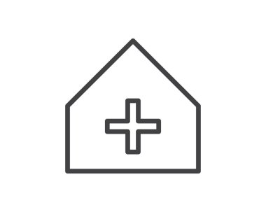 hastane hat illüstrasyon simge vektör, hastane simgesi illüstrasyon tasarım