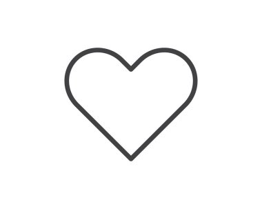 kalp hat illüstrasyon simge vektör, aşk simgesi illüstrasyon tasarım