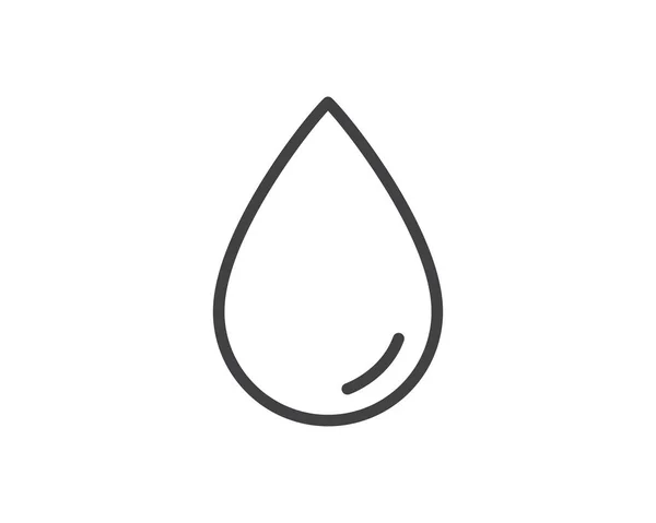 Gota Agua Línea Icono Ilustración Vector Sangre Icono Ilustración Diseño — Archivo Imágenes Vectoriales