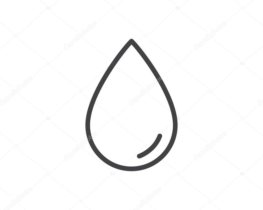 Drop water line icon illustration vector,blood icon illustration design