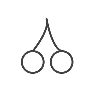 kiraz satırı simgesi illüstrasyon vektör, kiraz satırı simgesi illüstrasyon tasarım