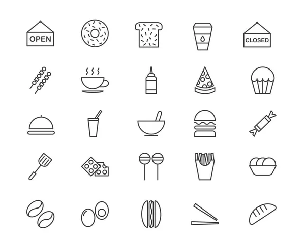 food line icon set illustration vector,food line icon set illustration design