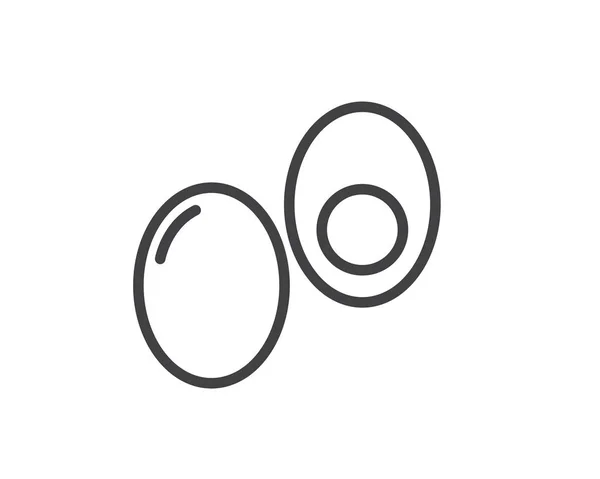 Αυγό Γραμμή Εικονίδιο Εικονογράφηση Διάνυσμα Βρασμένο Αυγό Πατάτας Γραμμή Εικονίδιο — Διανυσματικό Αρχείο