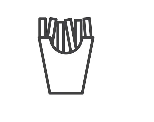 Frittierte Kartoffel Linie Symbol Illustration Vektor Frittierte Kartoffel Linie Symbol — Stockvektor