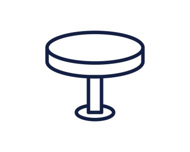 tablo satırı simgesi illüstrasyon vektör, yuvarlak masa satırı simgesi illüstrasyon tasarım