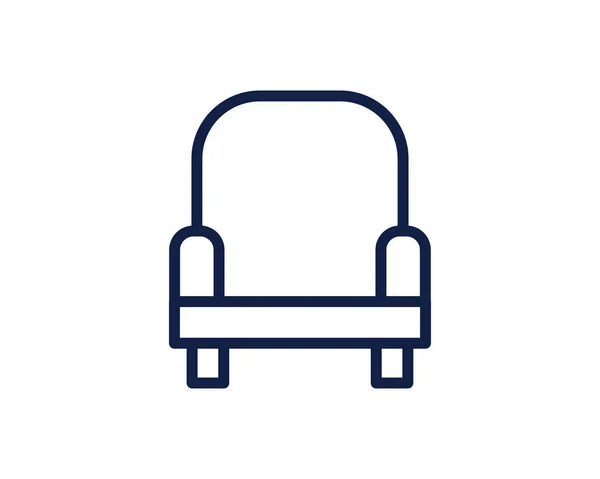 Sofa Linie Symbol Illustration Vektor Stuhl Linie Symbol Illustration Design — Stockvektor