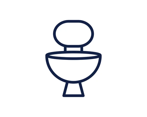 Вектор Иконки Туалетной Линии Дизайн Иконки Туалета — стоковый вектор