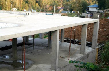 beton kaplama ev yapım aşamasında