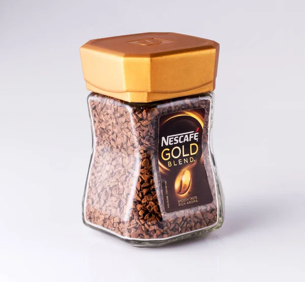 Promosyon Nescafe Kahve Kavanozu Stok Fotoğraf